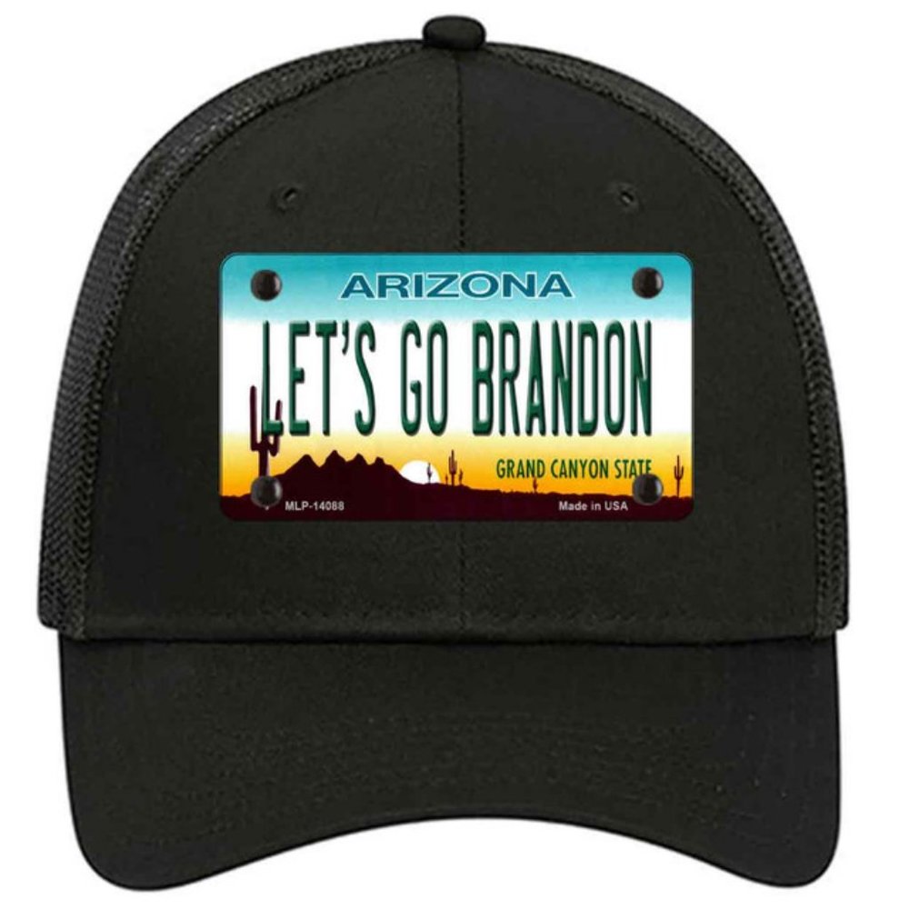 Let's Go Brandon Arizona Metal on Trucker Mesh Snapback Hat - Black